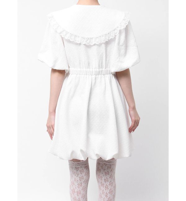 merry jenny「バルーンパフミニワンピース」|ワンピース|