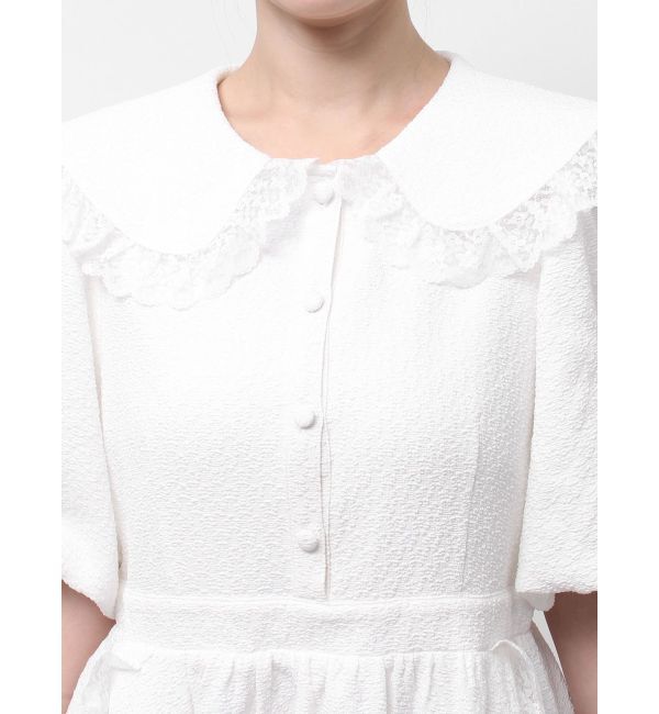 merry jenny「バルーンパフミニワンピース」|ワンピース|