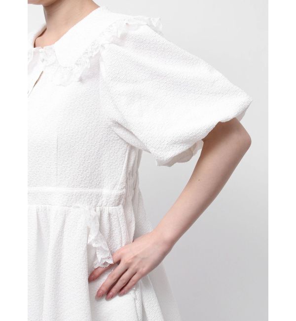merry jenny「バルーンパフミニワンピース」|ワンピース|