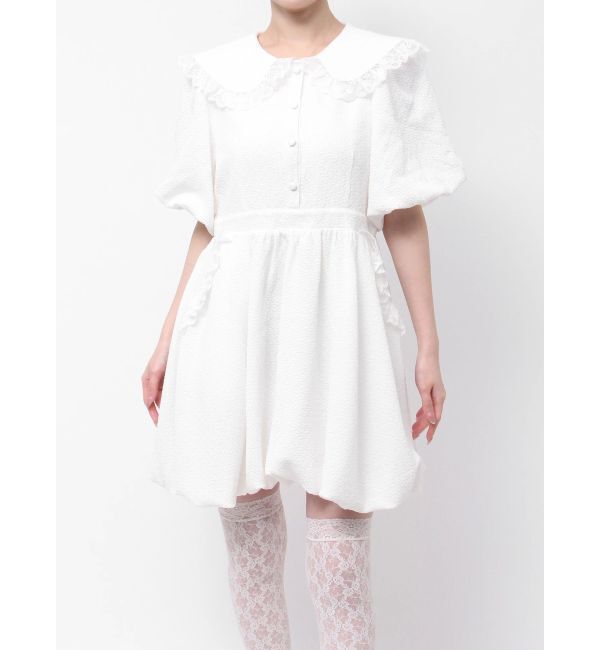merry jenny「バルーンパフミニワンピース」|ワンピース|