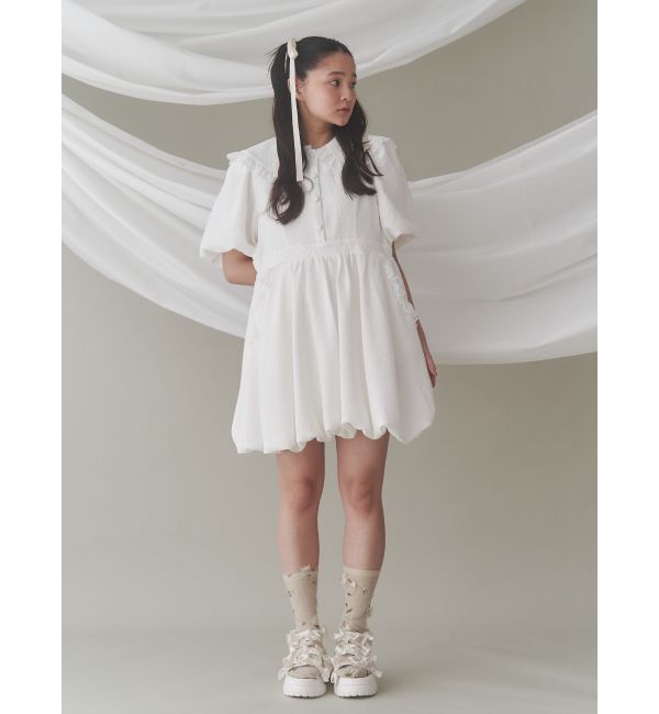 merry jenny「バルーンパフミニワンピース」|ワンピース|