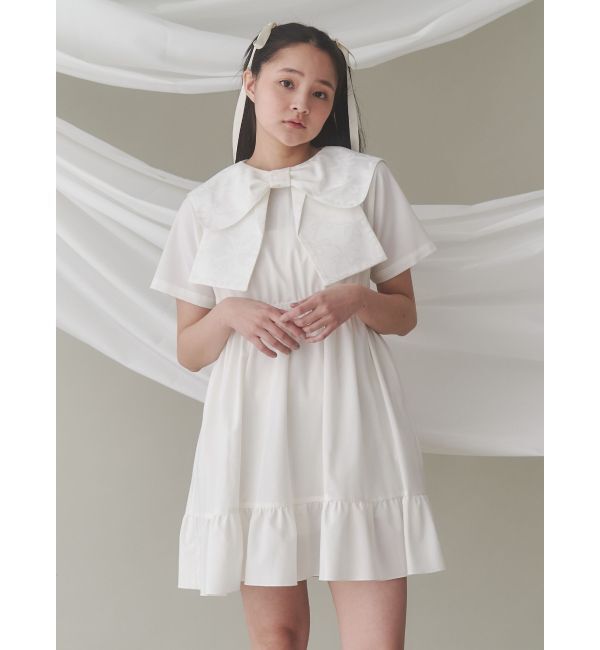 merry jenny「BIG ribbon frillミニワンピース」|ワンピース|