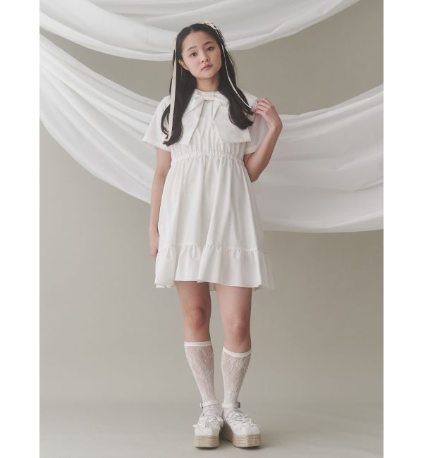 merry jenny「BIG ribbon frillミニワンピース」|ワンピース|