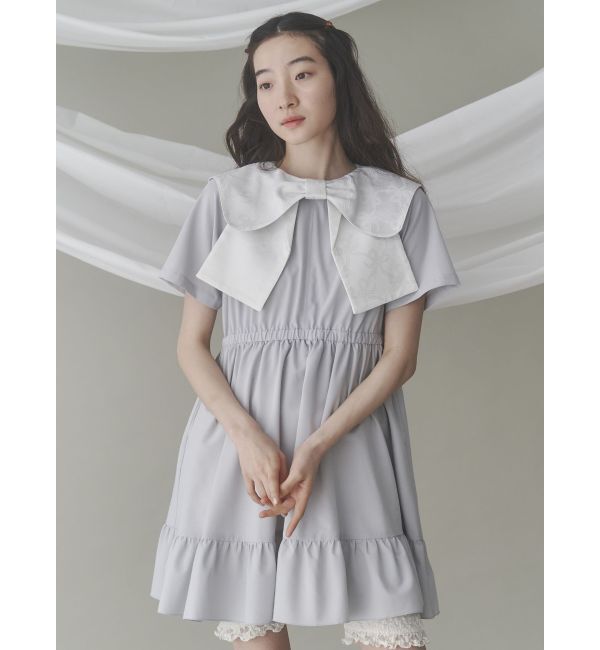 merry jenny「BIG ribbon frillミニワンピース」|ワンピース|