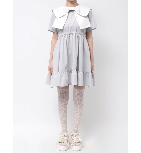 merry jenny「BIG ribbon frillミニワンピース」|ワンピース|