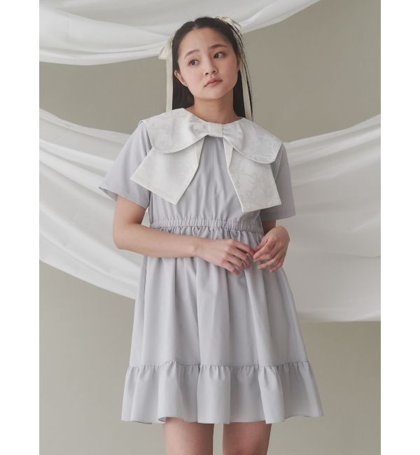 merry jenny「BIG ribbon frillミニワンピース」|ワンピース|