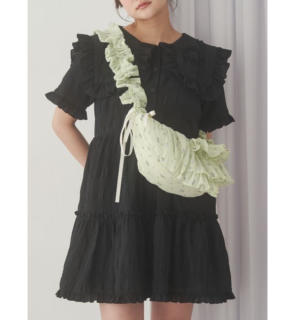 merry jenny「flowerクロスボディバッグ」|ショルダー・メッセンジャー|ミントグリーン