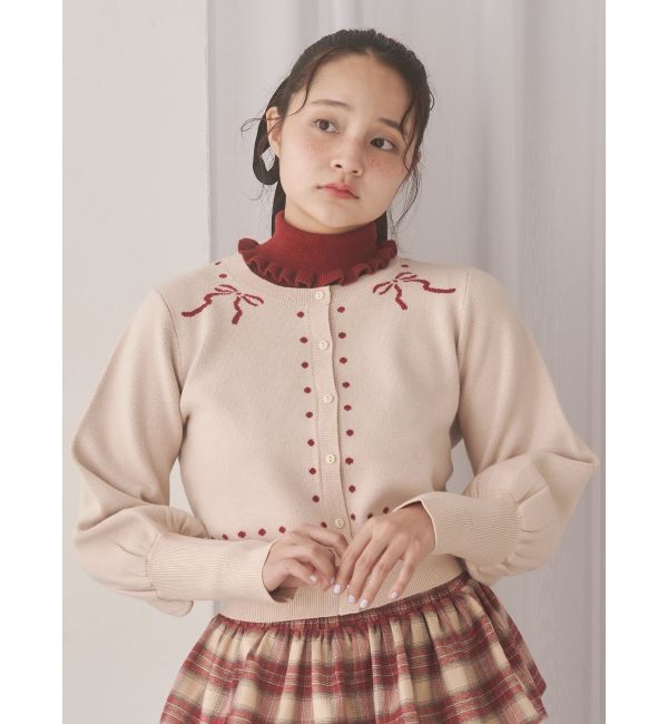 merry jenny「frillリブタートルニットtops」|ニット・セーター|