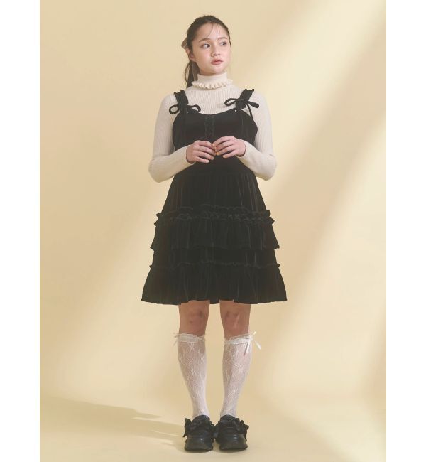 merry jenny「frillリブタートルニットtops」|ニット・セーター|