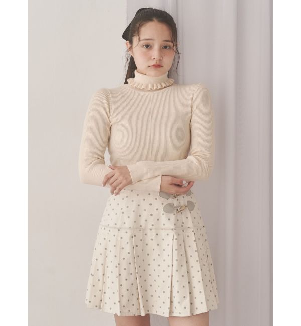 merry jenny「frillリブタートルニットtops」|ニット・セーター|