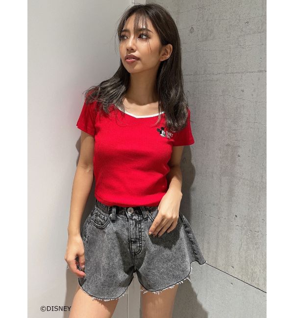 GYDA「ケミカルデニムキュロット」|デニム|