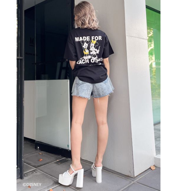 GYDA「ケミカルデニムキュロット」|デニム|