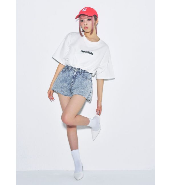 GYDA「ケミカルデニムキュロット」|デニム|