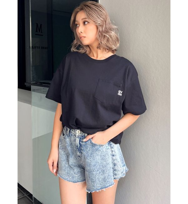 GYDA「ケミカルデニムキュロット」|デニム|