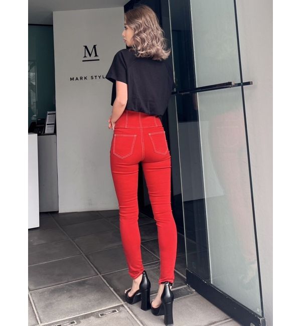 GYDA「ハイウエストボタンカラーパンツ」|その他|