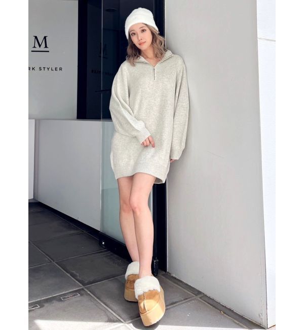 GYDA「Symmetry GYDAハーフZIPミニワンピース」|ワンピース|