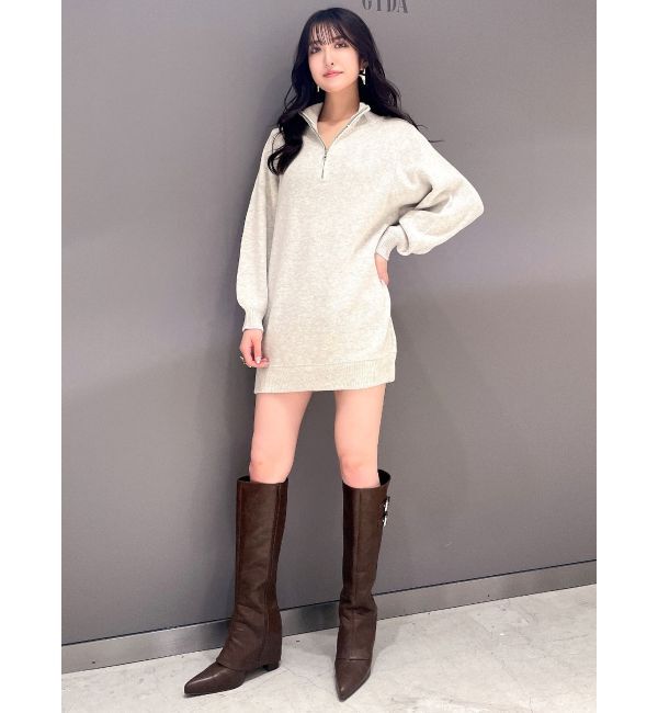 GYDA「Symmetry GYDAハーフZIPミニワンピース」|ワンピース|