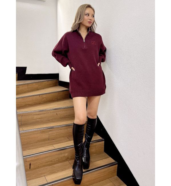 GYDA「Symmetry GYDAハーフZIPミニワンピース」|ワンピース|