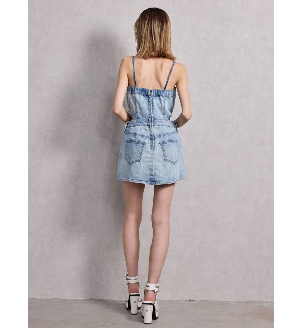 GYDA「GD MOLD SIDE OPENスカートライクデニムワンピース」|ワンピース|