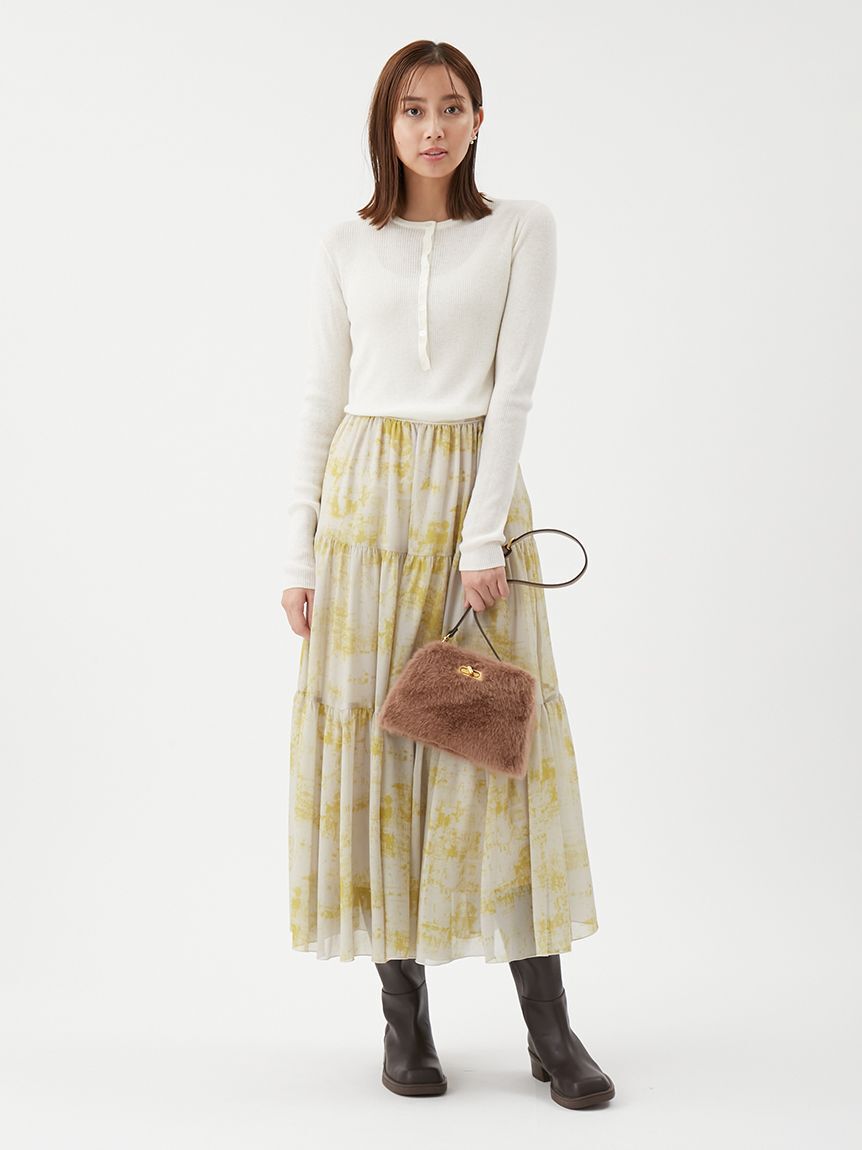 Mila Owen「ベロアヘンリーネックリブニット」|ニット・セーター|