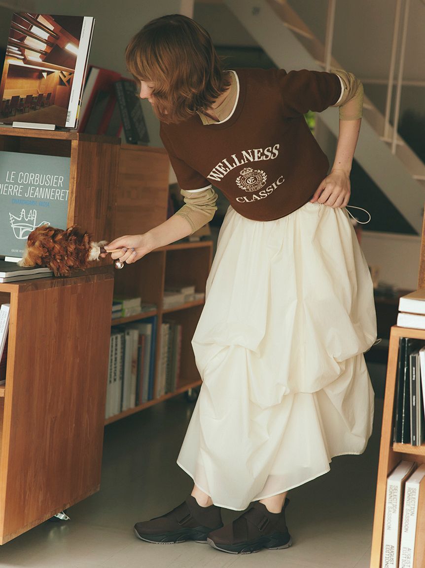 emmi atelier「タックドロストボリュームスカート」|スカート|