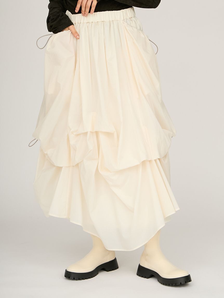 emmi atelier「タックドロストボリュームスカート」|スカート|