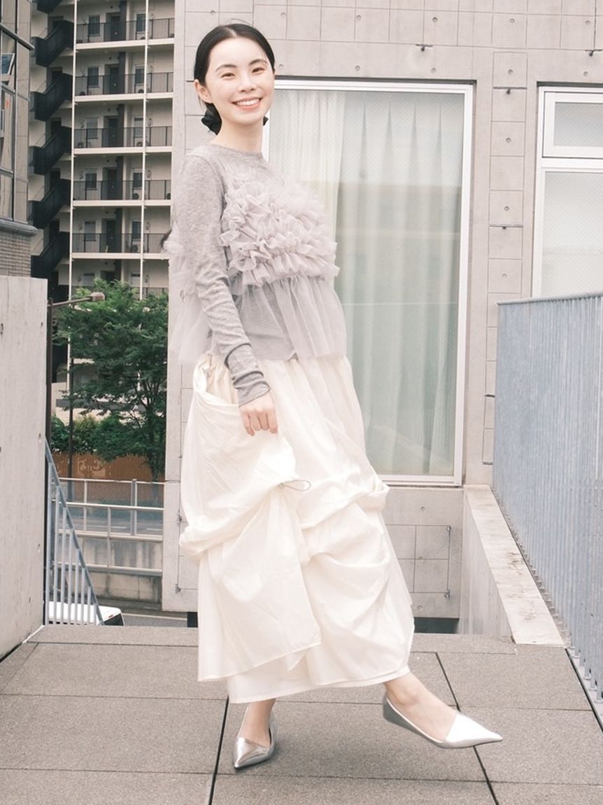 emmi atelier「タックドロストボリュームスカート」|スカート|