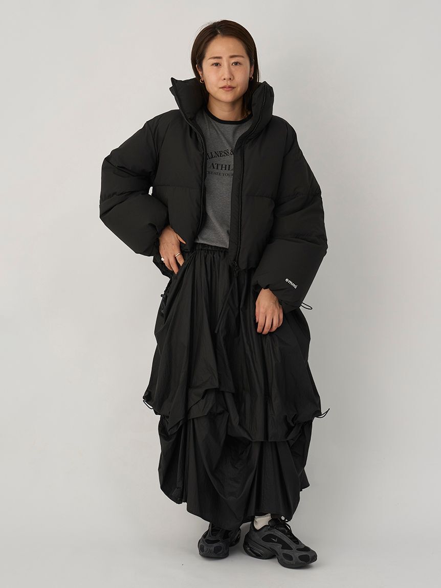 emmi atelier「タックドロストボリュームスカート」|スカート|BLK