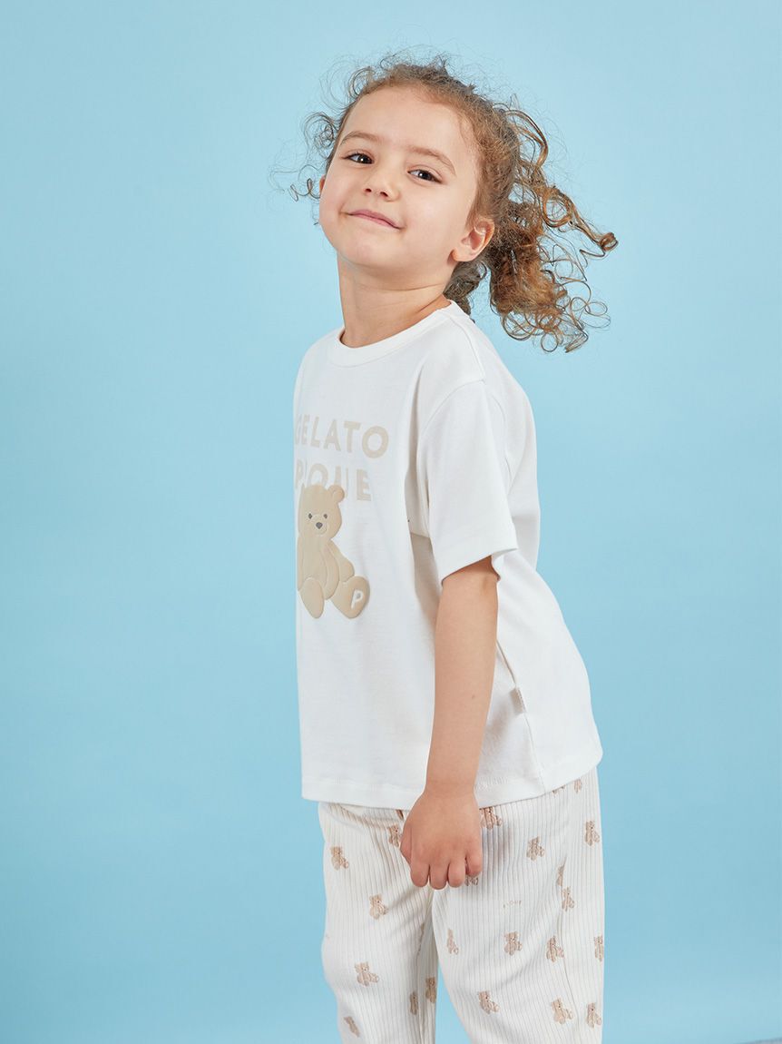 gelato pique kids&baby「【KIDS】ぬいぐるみワンポイントTシャツ」|ルームウェア|