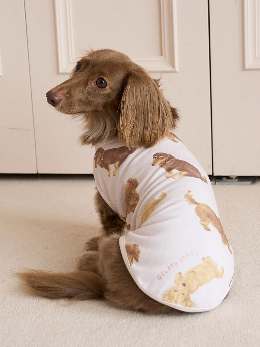  GELATO PIQUE CAT&DOG「【CAT&DOG】ダックスフンド柄カットソープルオーバー」|その他|PNK