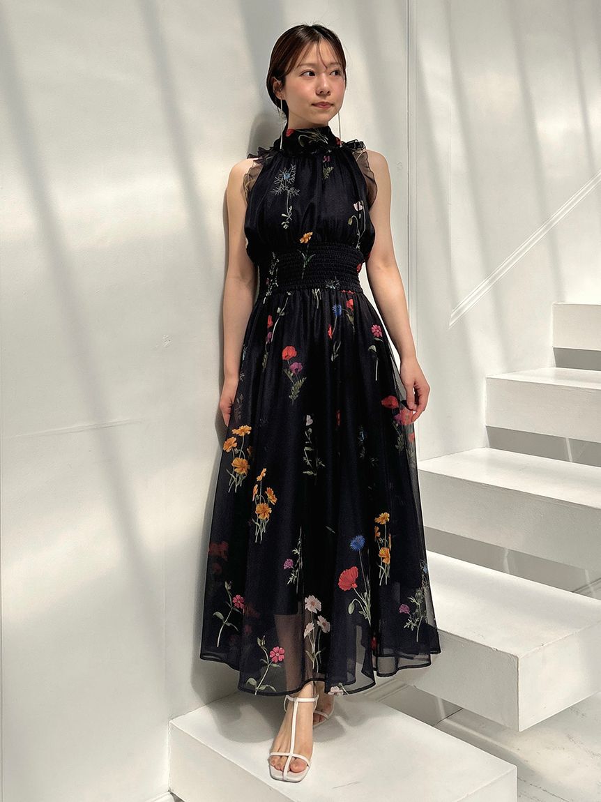 SNIDEL「バックリボンシフォンワンピース」|ワンピース|