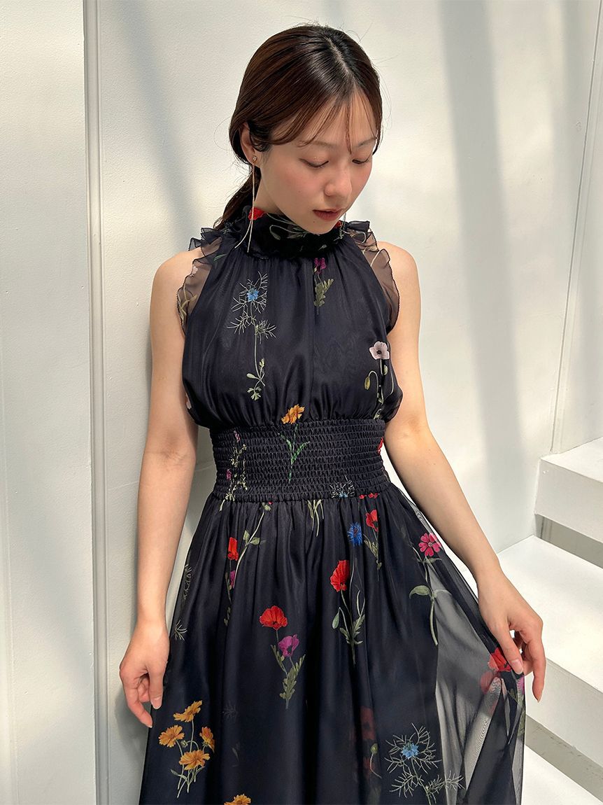 SNIDEL「バックリボンシフォンワンピース」|ワンピース|