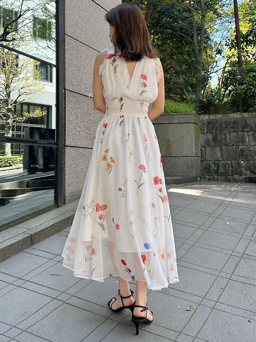 SNIDEL「バックリボンシフォンワンピース」|ワンピース|