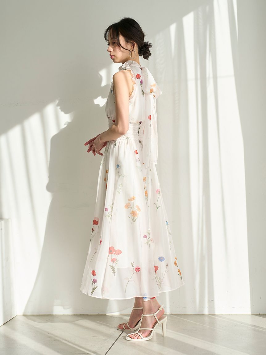 SNIDEL「バックリボンシフォンワンピース」|ワンピース|