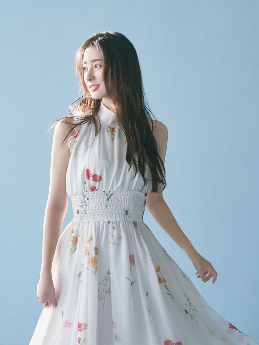 SNIDEL「バックリボンシフォンワンピース」|ワンピース|