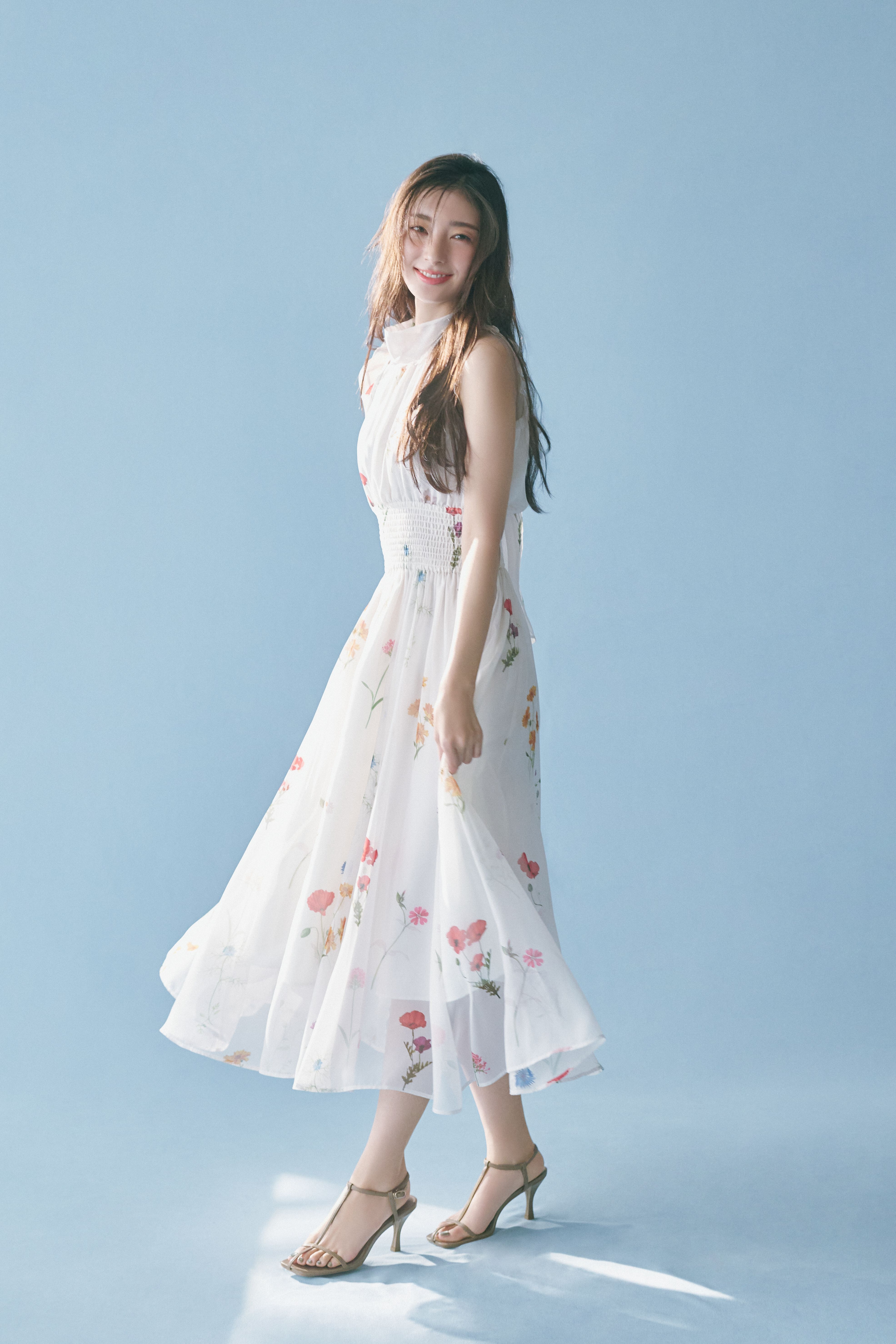 SNIDEL「バックリボンシフォンワンピース」|ワンピース|