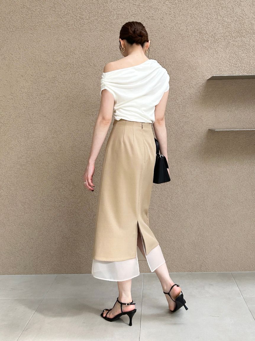 SNIDEL「ルーズネックカットプルオーバー」|Tシャツ・カットソー|