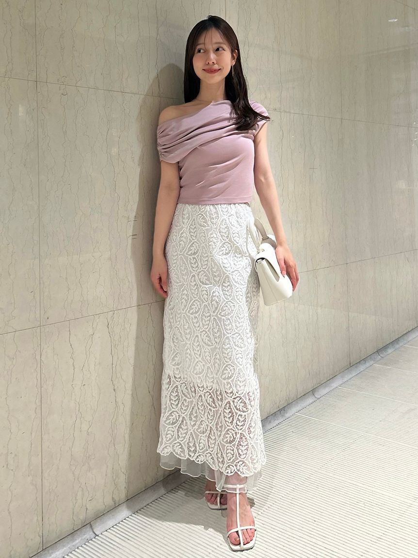 SNIDEL「ルーズネックカットプルオーバー」|Tシャツ・カットソー|