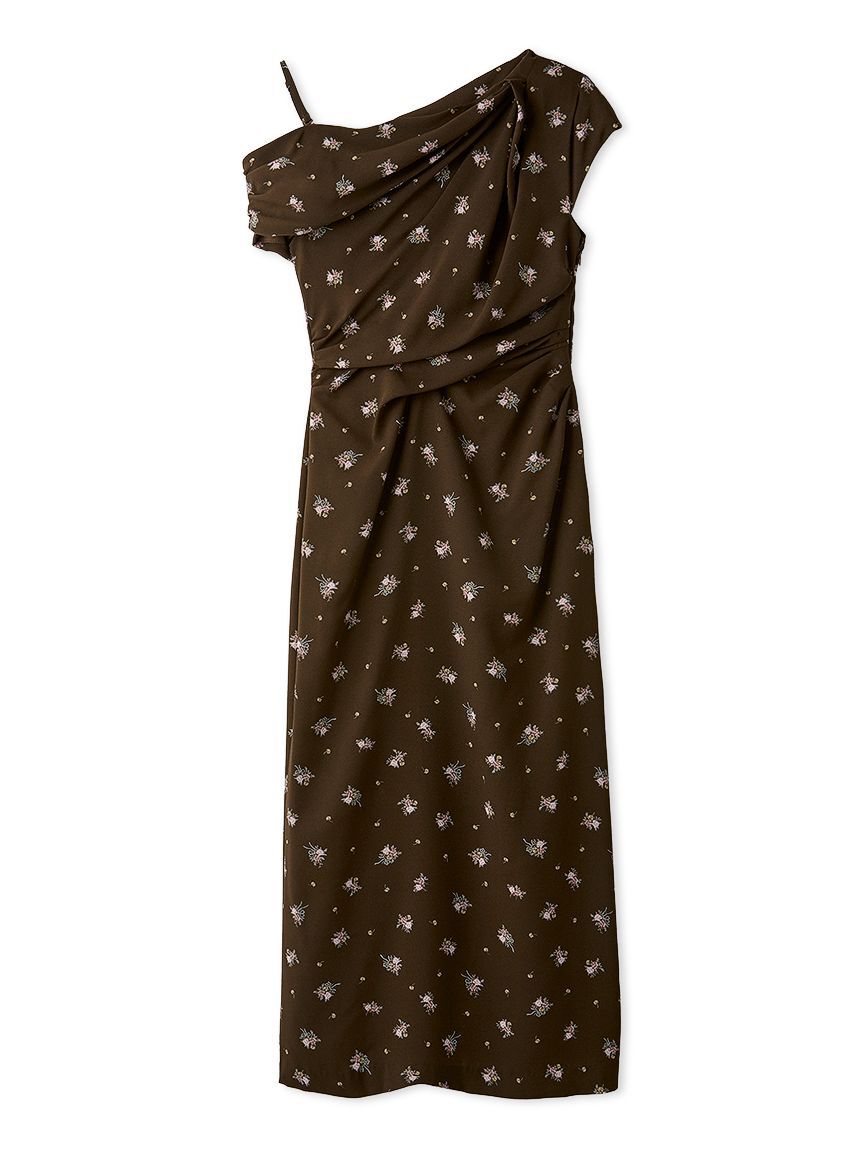 SNIDEL「フラワープリントドレープワンピース」|ワンピース|