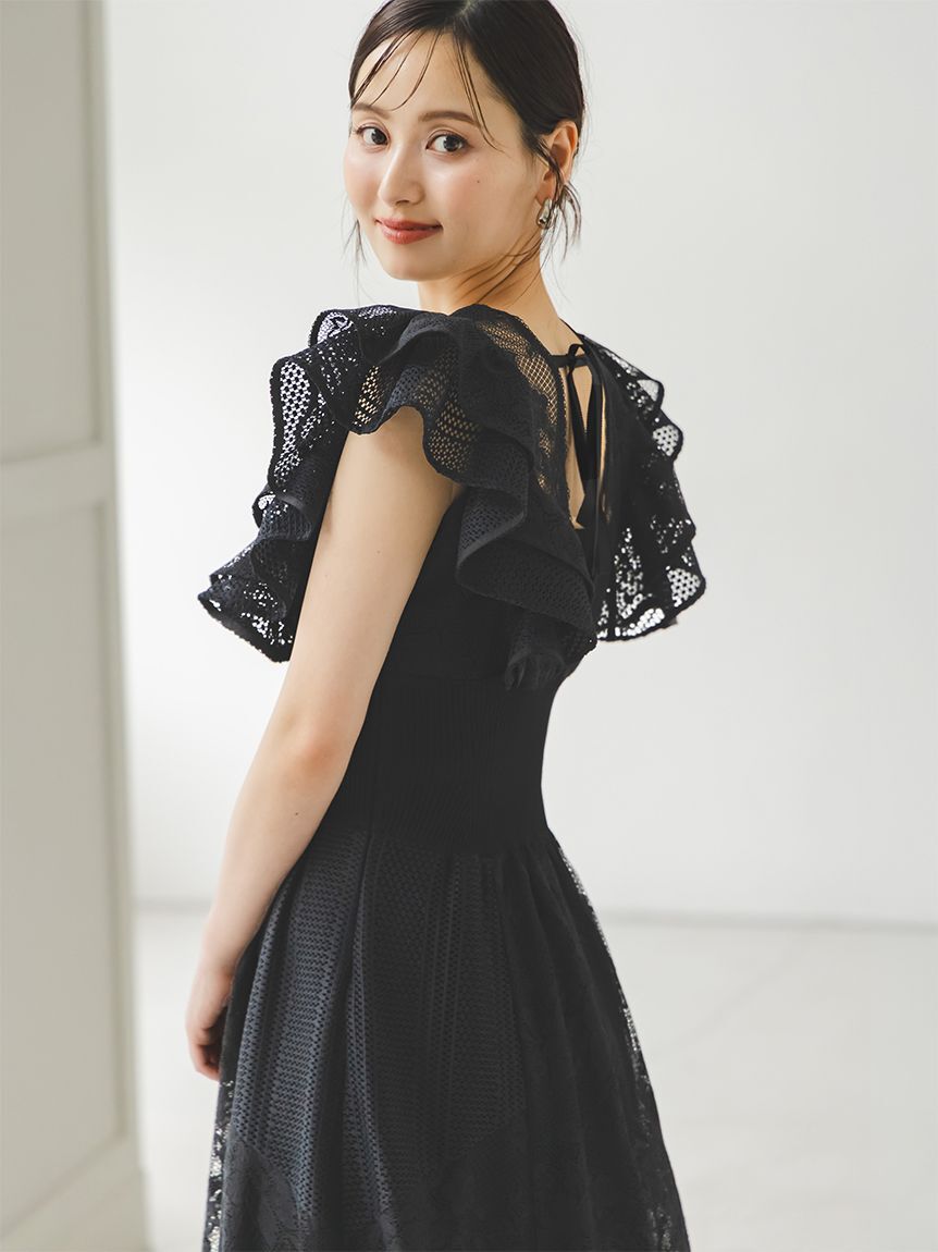 SNIDEL「ウエストリブレースドレス」|ドレス|