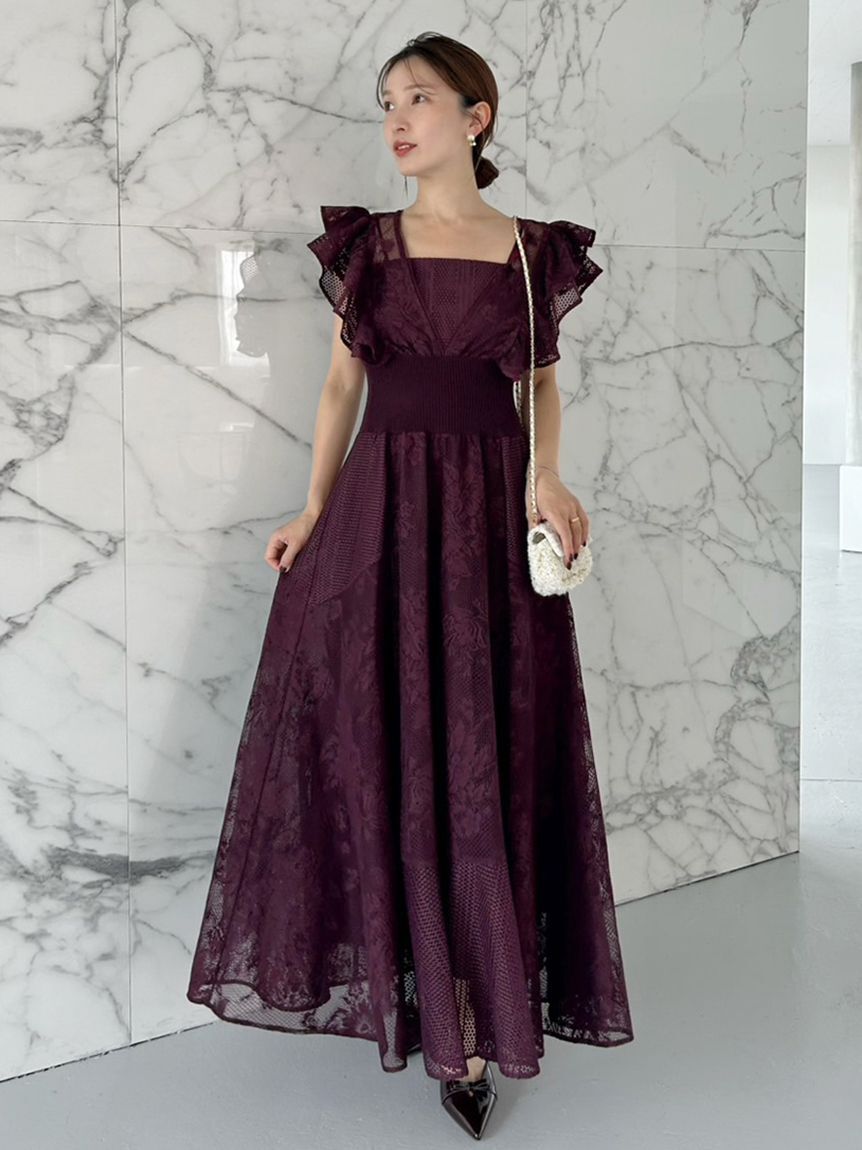 SNIDEL「ウエストリブレースドレス」|ドレス|BRD