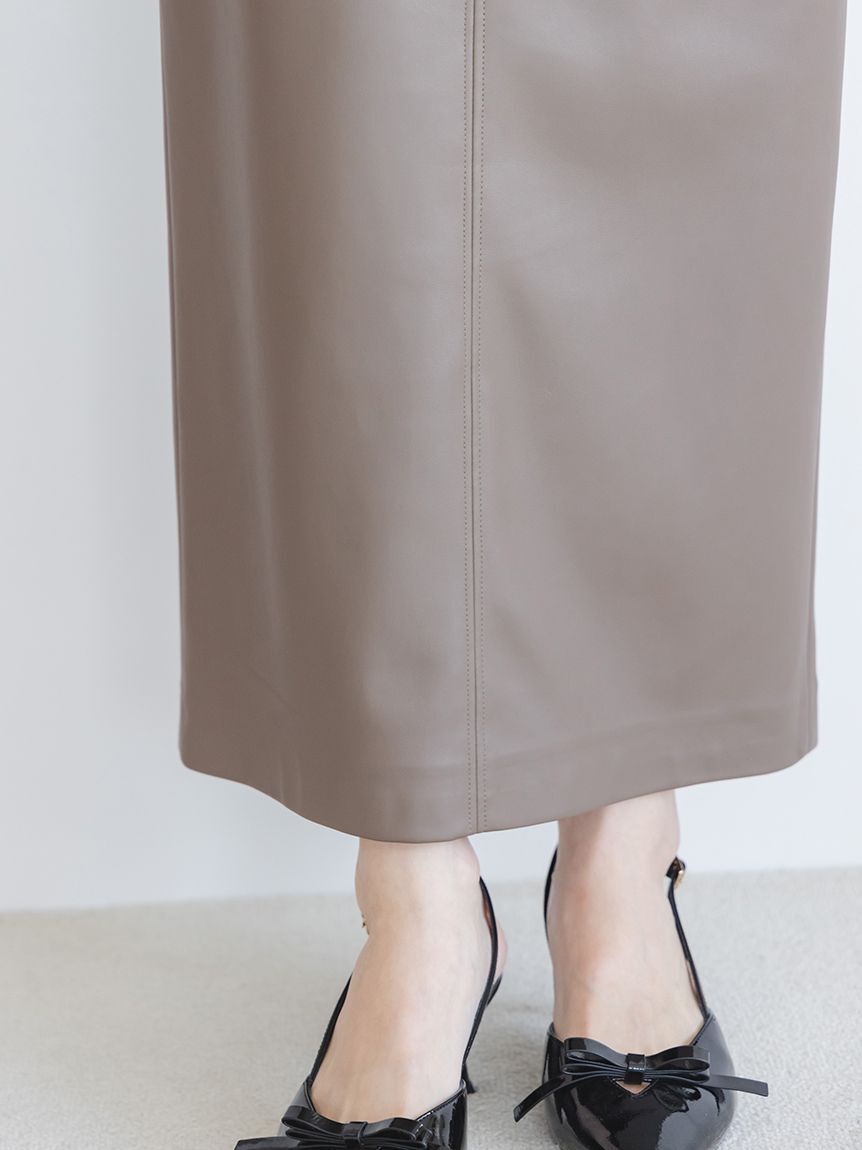 SNIDEL「ストレッチレザータイトスカート」|スカート|