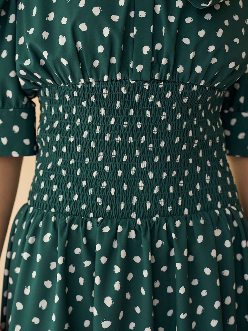 SNIDEL「ドットボウタイシャツワンピース」|ワンピース|