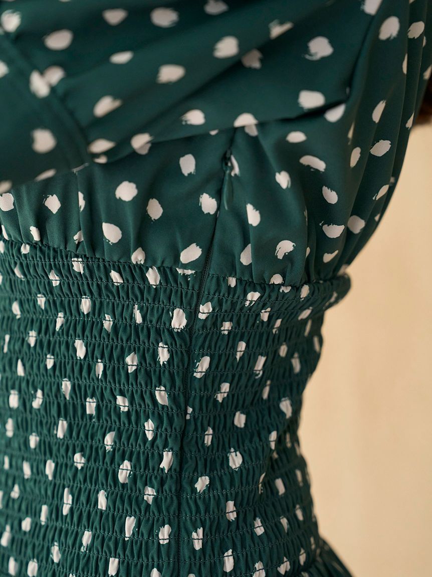 SNIDEL「ドットボウタイシャツワンピース」|ワンピース|