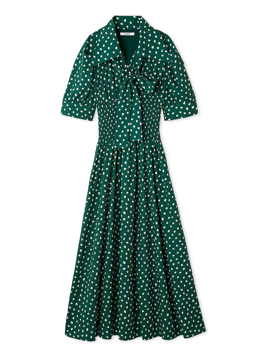 SNIDEL「ドットボウタイシャツワンピース」|ワンピース|