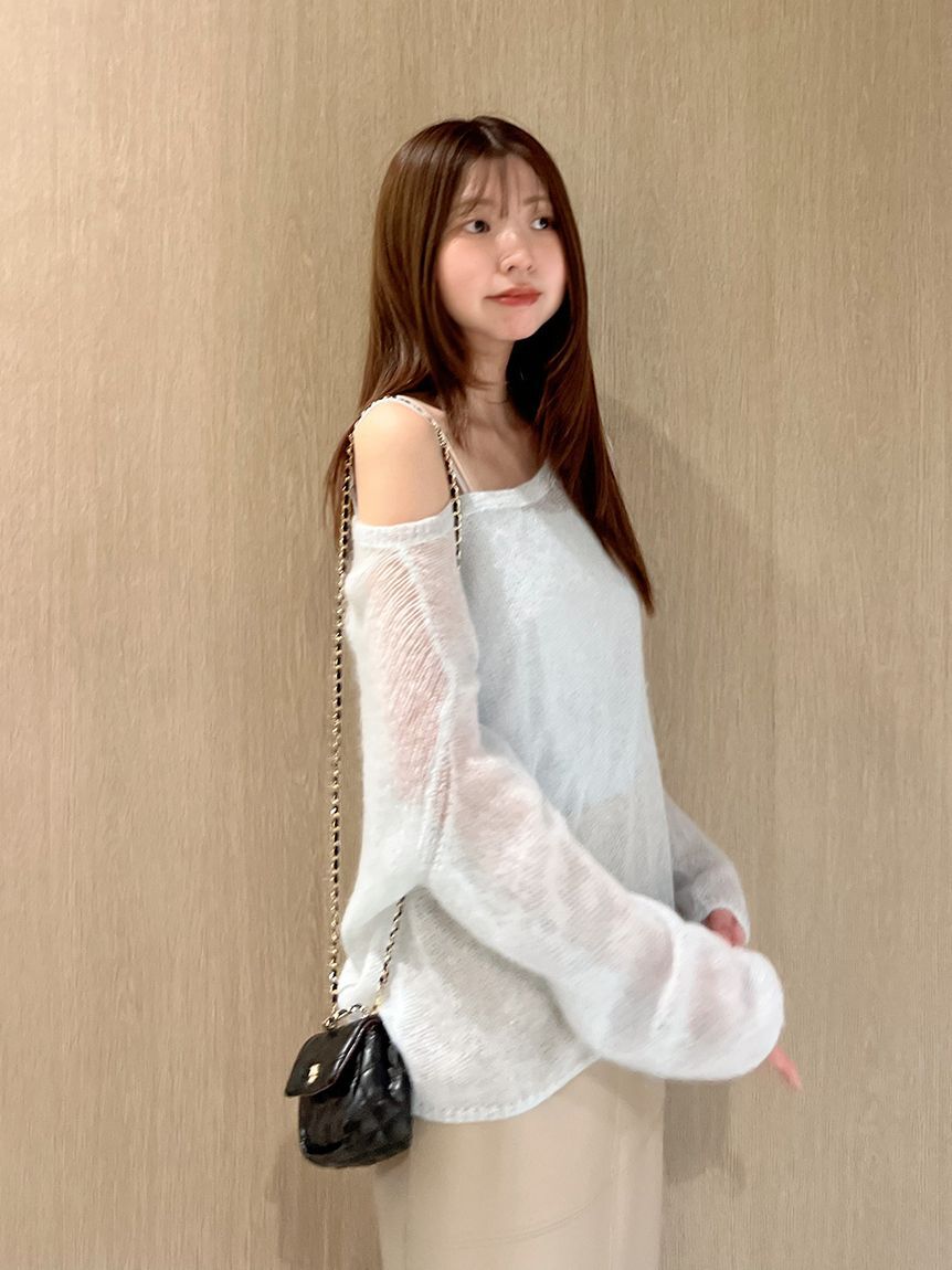 SNIDEL「【WEB限定カラーあり】シアーモヘヤルーズプルオーバー」|ニット・セーター|