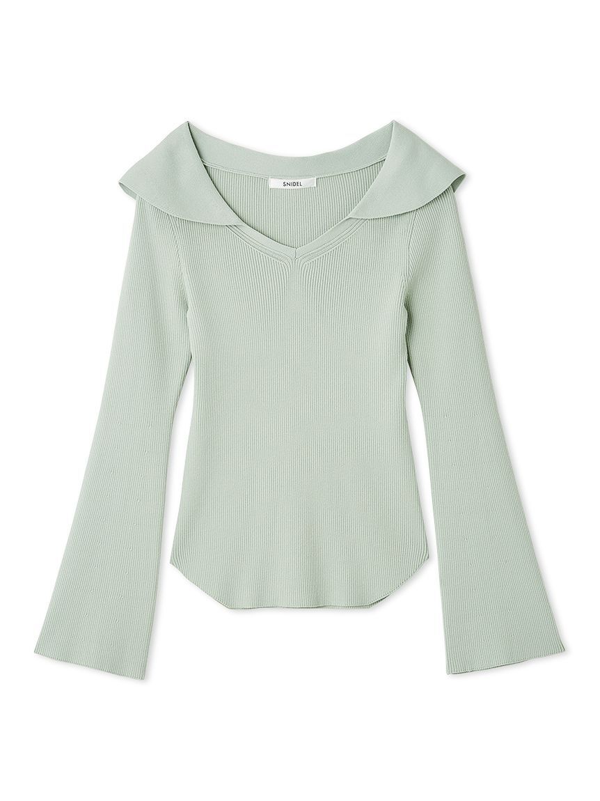 SNIDEL「オフショル衿ニットプルオーバー」|ニット・セーター|