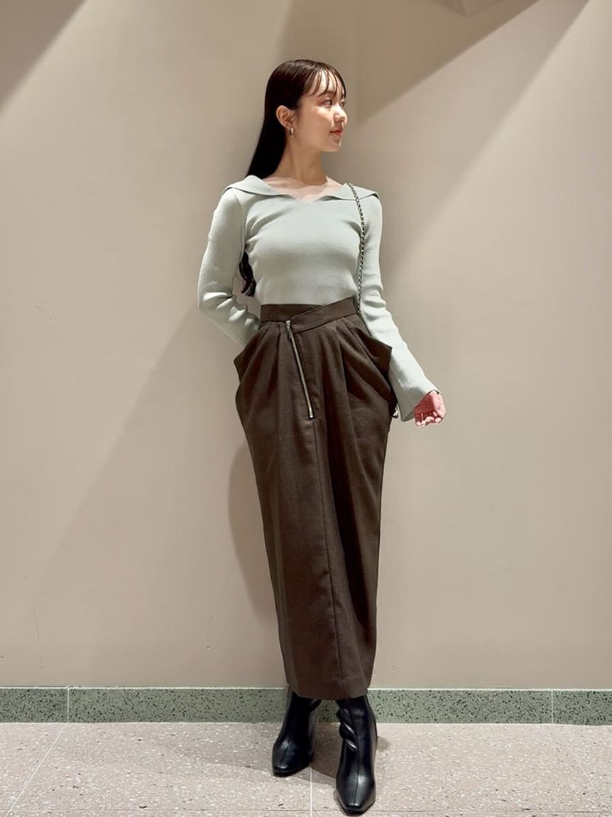 SNIDEL「オフショル衿ニットプルオーバー」|ニット・セーター|