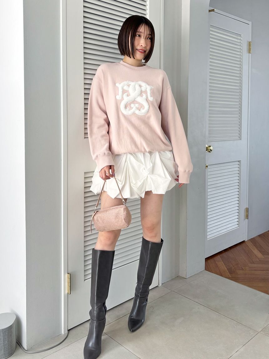 SNIDEL「【WEB限定/ボアコレクション】ロゴモチーフスウェット」|スウェット・ジャージ|