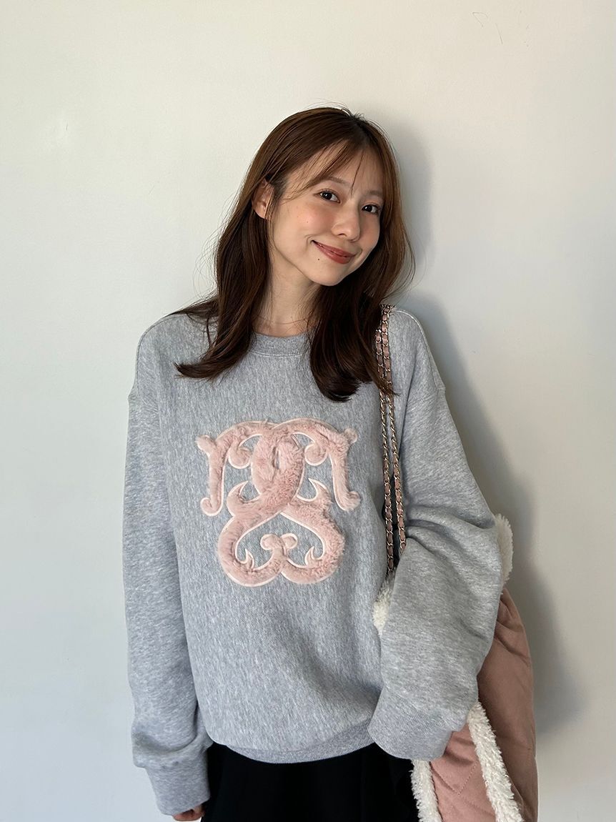 SNIDEL「【WEB限定/ボアコレクション】ロゴモチーフスウェット」|スウェット・ジャージ|